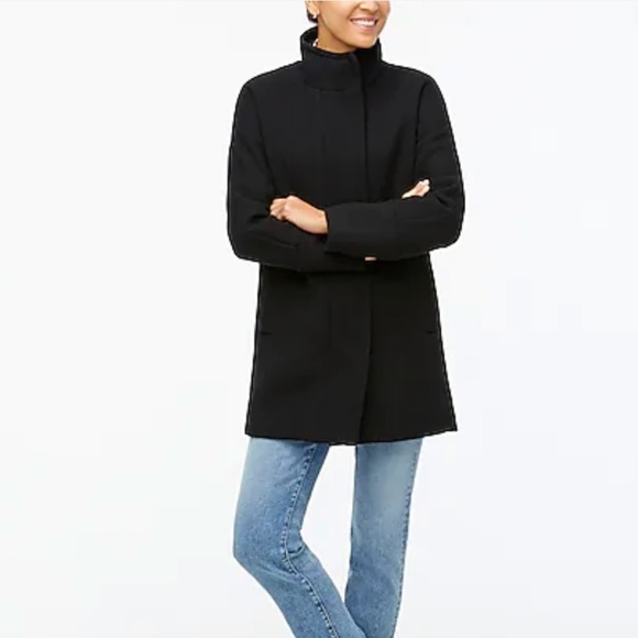 J. Crew Factory Black Pea Coat - Picture 1 of 12